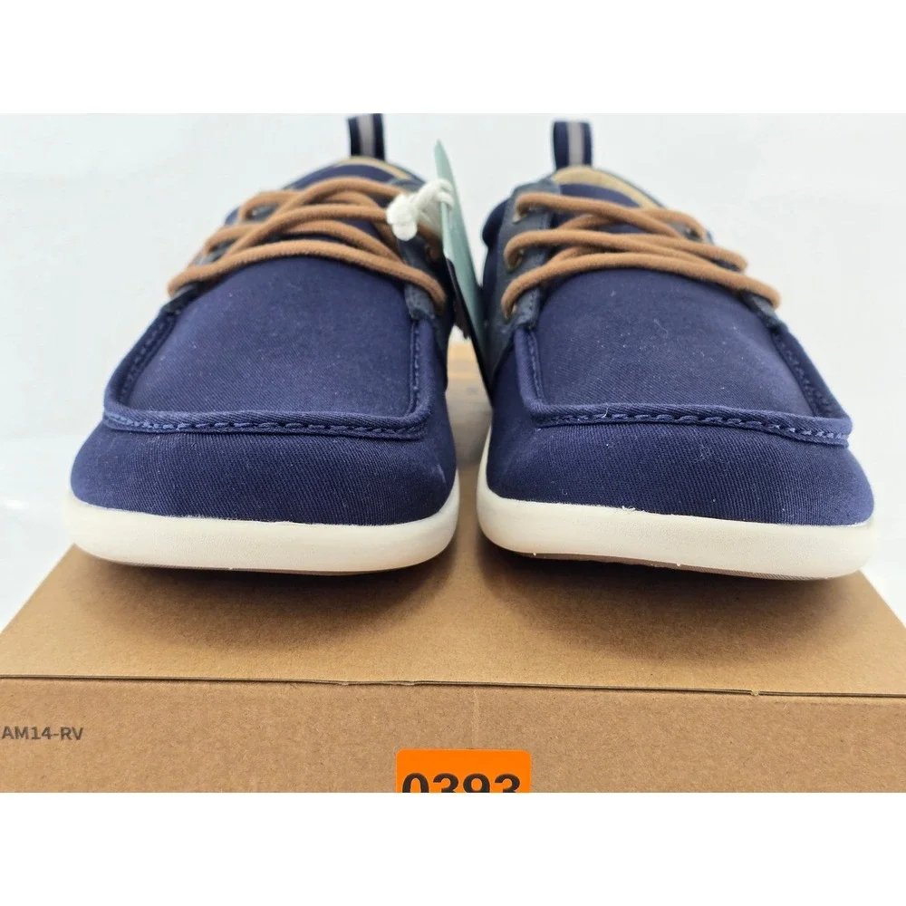 Revitalign Brewster Boat Shoes Men 10.5D Peacoat Blue Canvas Orthotic -New